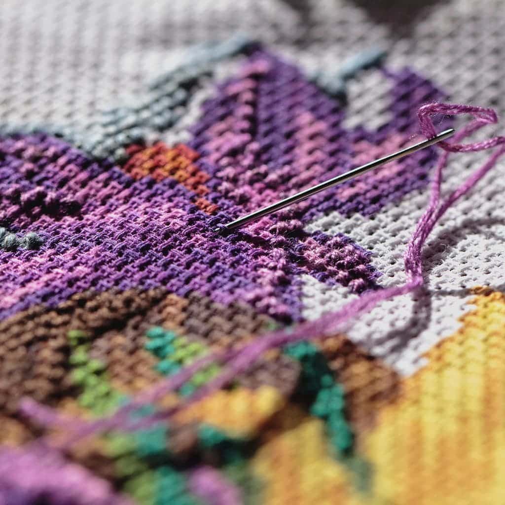 A needlepoint project